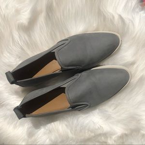 Everlane gray blue leather flats 10 slip on